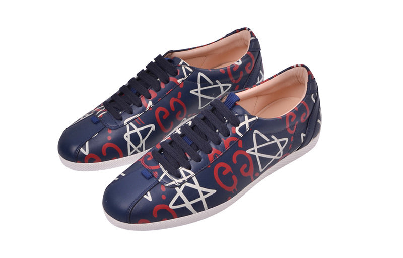 (WMNS) Gucci Apollo Star Leather GG Logo 'Navy' 408527-DSV30-4185