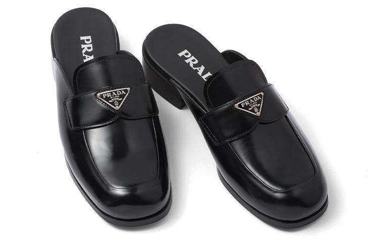 (WMNS) PRADA Brushed Leather Mules 'Black' 1D918M_055_F0002_F_025