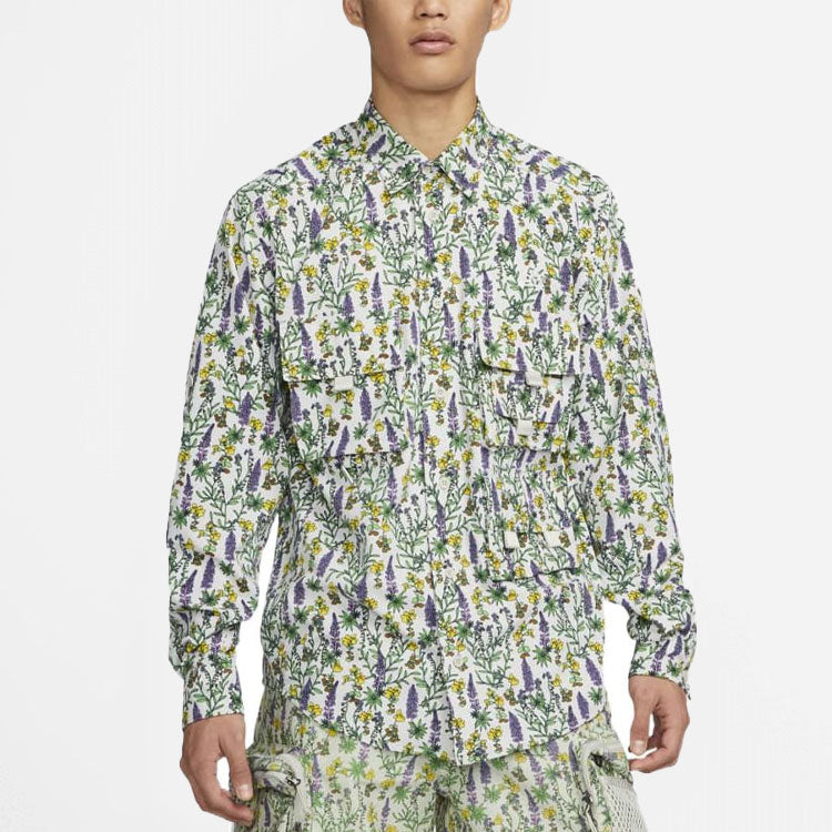 Nike SS22 Dri-FIT ACG UV Version Floral Long Sleeves Shirt Green DN3942-072