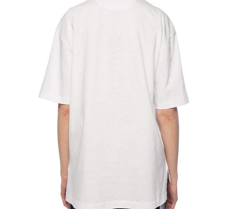 FENDI Sequin With Logo Short Sleeve White FS7011-A5HU-F0ZNM