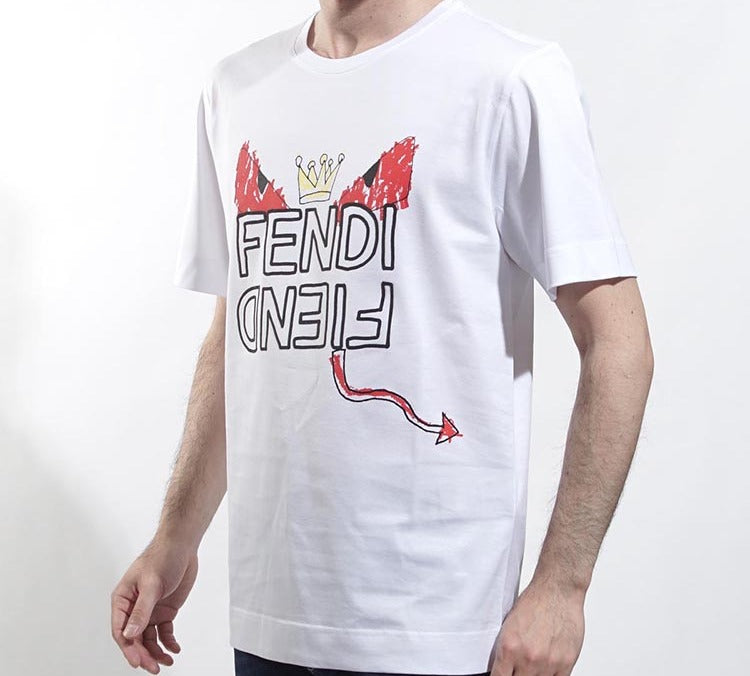 Men's FENDI Small Short Sleeve White FY0936-A6ZO-F0QA0
