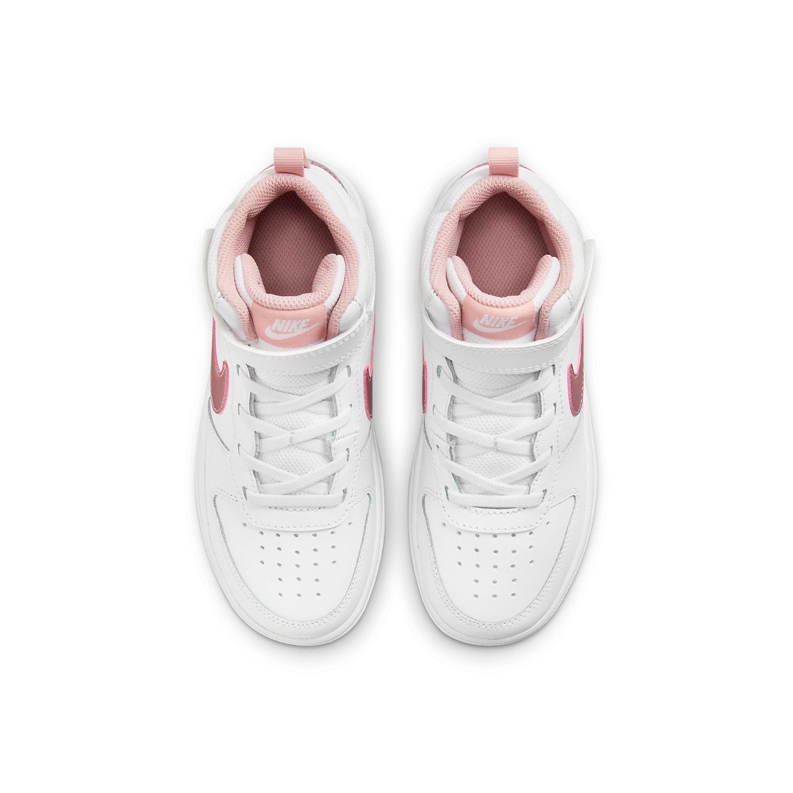 (PS) Nike Court Borough Mid 2Velcro 'White Pink Glaze' CD7783-105
