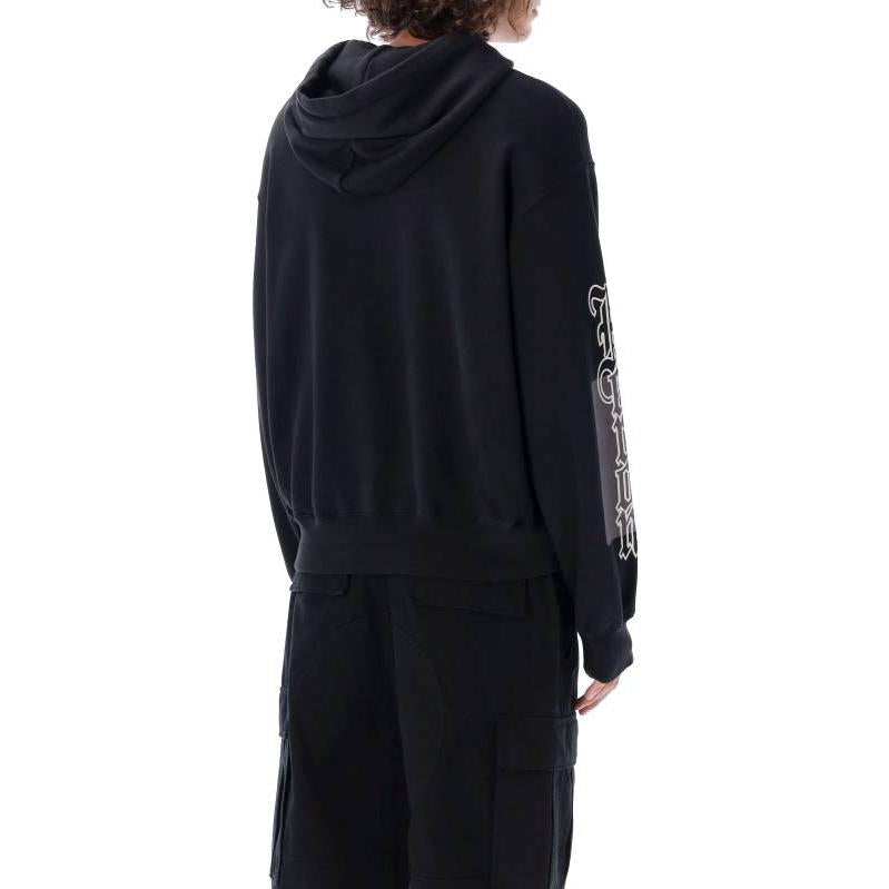 HERON PRESTON FW22 Logo-print Cotton Hoodie 'Black' HMBB024F22JER0021009
