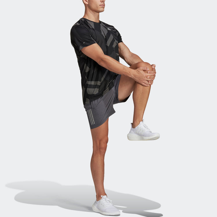 adidas Own the Run Seasonal Tee 'Black Grey Six' HR6607