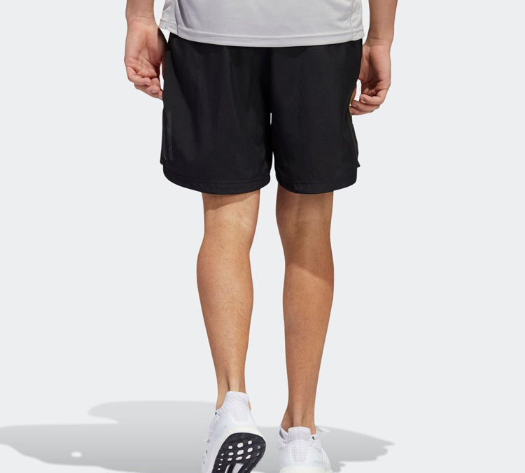 adidas Side Green Stripe Training Sports Shorts Black DZ7621