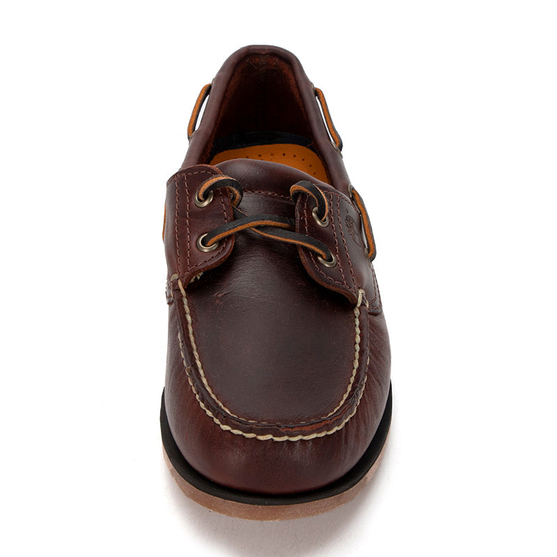 Timberland 3-Eye Lug Handsewn Boat Shoe 'Dark Brown' 25077214