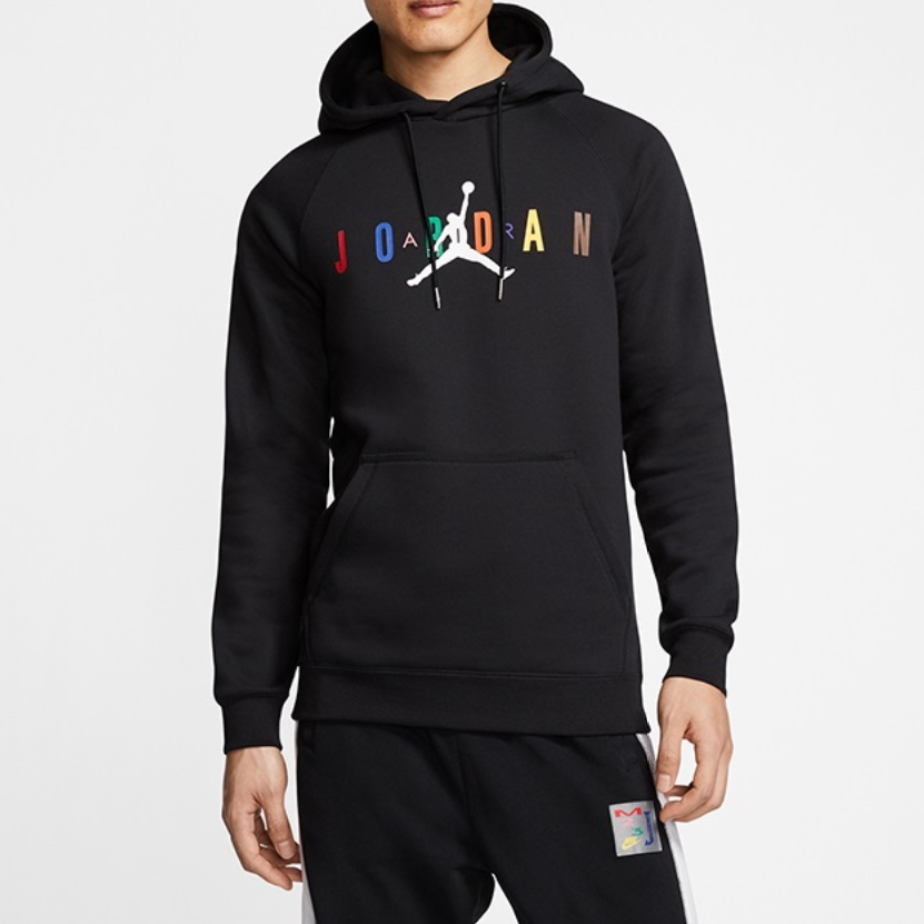 Air Jordan Air Sport Dna Hbr Patch Pattern Fleece Lined Knit Pullover Black CT6293-010