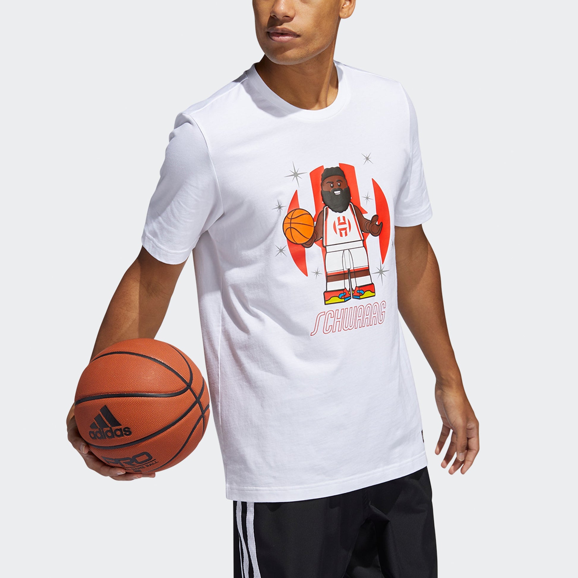 adidas x LEGO Harden Tee 'White Orange'  HA7058