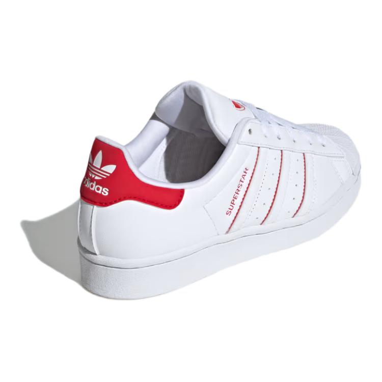 (GS) adidas Superstar 'Cloud White Better Scarlet' IE0279