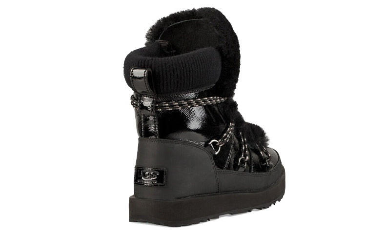 (WMNS) UGG Highland Waterproof Fleece Lined Black 1096467-BLK