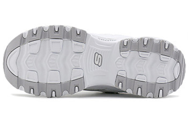 (WMNS) Skechers D'Lite-Looking Glass 'White Grey' 11959-WHT