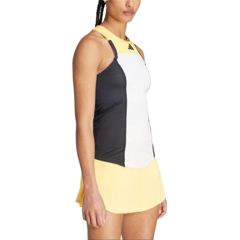 (WMNS) adidas Tennis HEAT.RDY Pro Y-Tank Top Asia Sizing 'White Yellow Black' IN6494