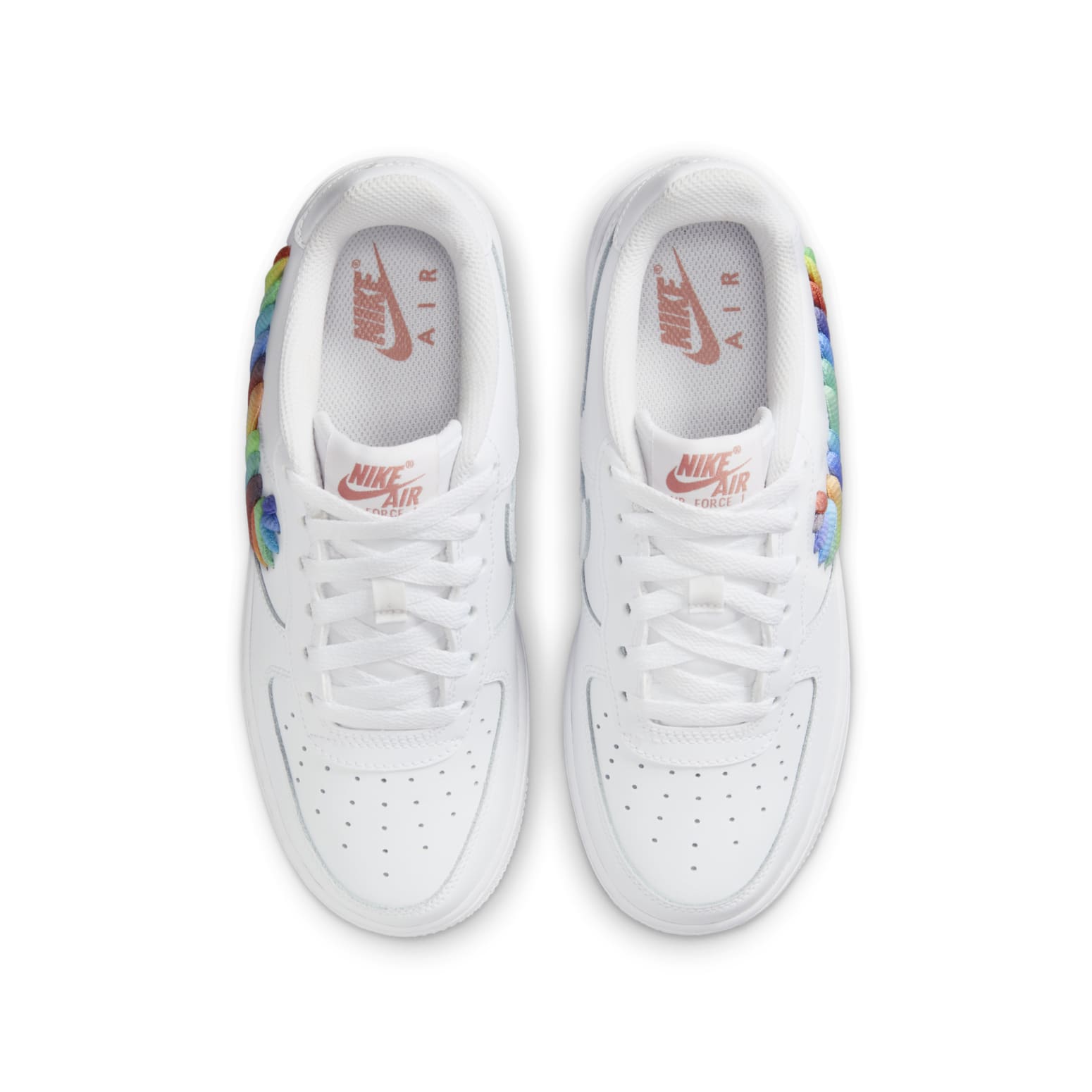 (GS) Nike Air Force 1 Low 'Rainbow Lace Swoosh' FQ4948-100