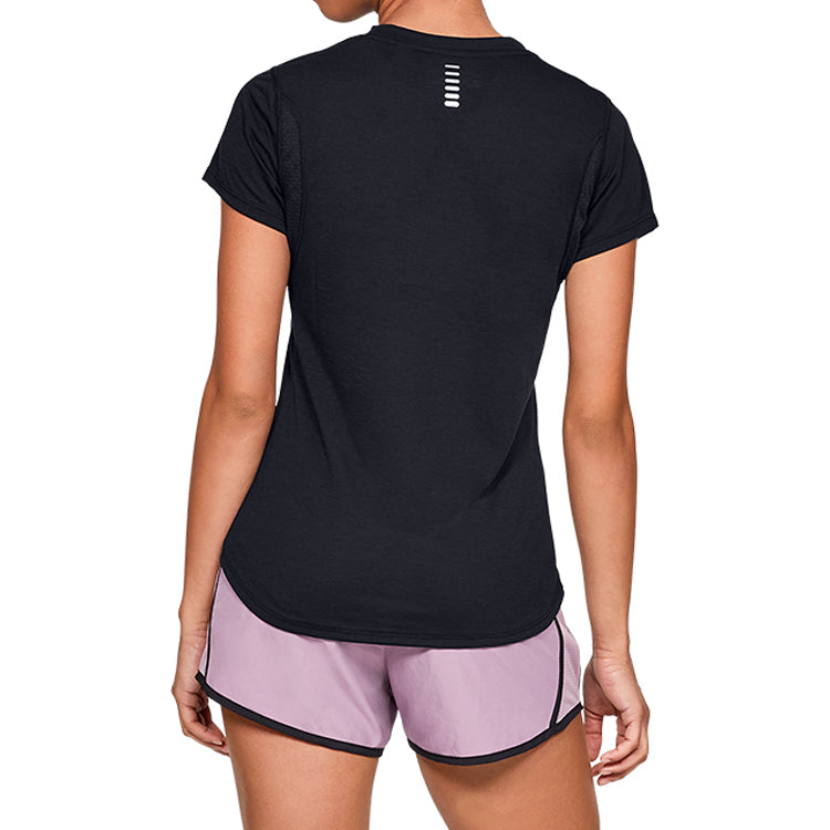 (WMNS) Under Armour Streaker Running Sports Short Sleeve Black 1341520-001