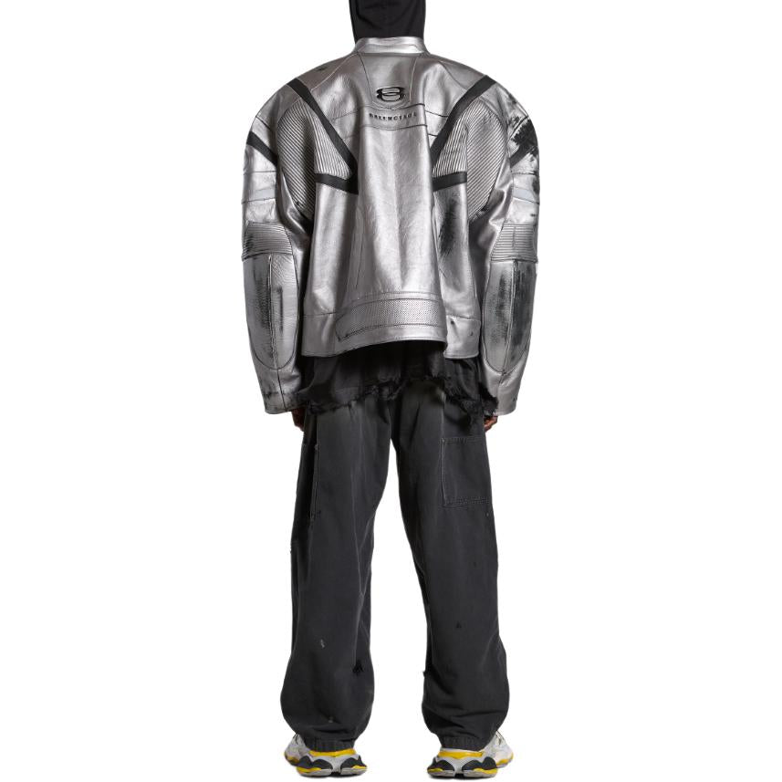 Balenciaga Unity Sports Icon Racer Jacket 'Silver' 787430TQS128106