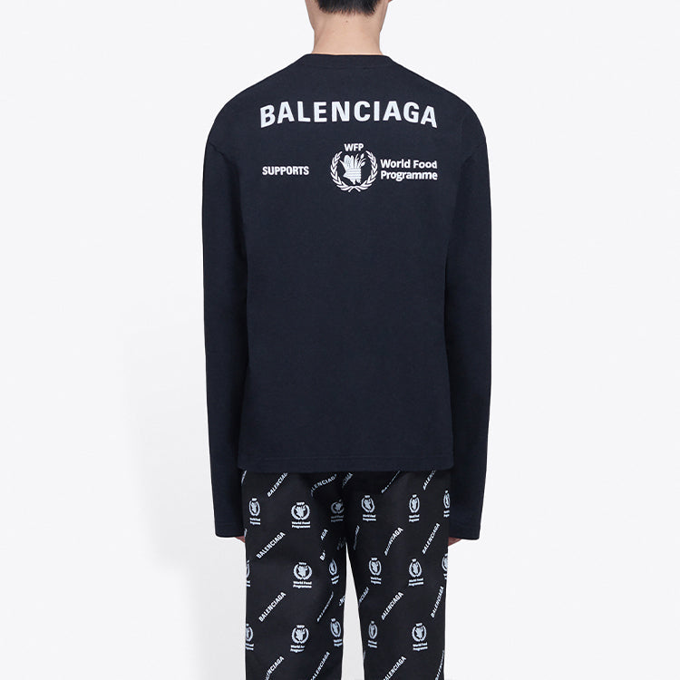 Balenciaga x WFP Long Sleeve T-Shirt Medium Fit 'Black' 612967THV841000