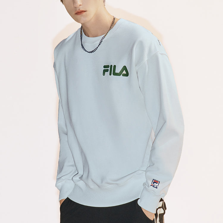 FILA FUSION Alphabet Logo Printing Sports Pullover Unisex White T11U038205A-WT