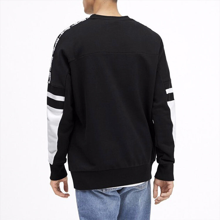 PUMA Casual Sports Round Neck Long Sleeves Black 595872-01