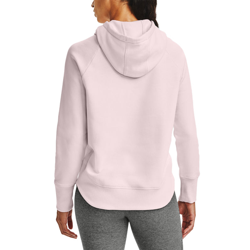 (WMNS) Under Armour Rival Metallic Fleece Hoodie Pink 1356323-658