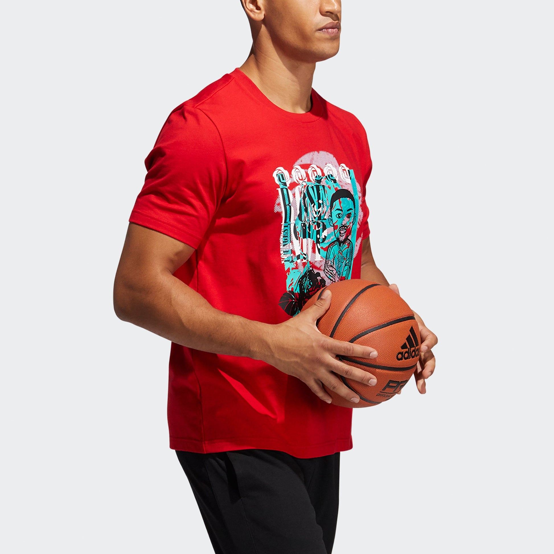 adidas Rose Avatar Mvp Basketball Casual Sports Cartoon Short Sleeve Red GP3441