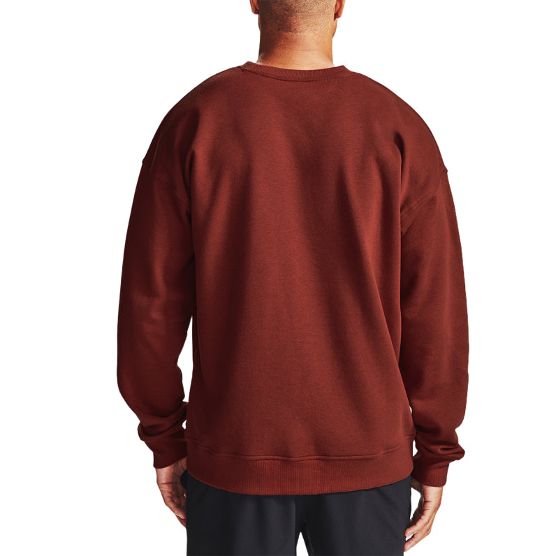 Under Armour Fleece Logo Crew-neck Long Sleeve Pullover Men's Dark Red 1357097-688
