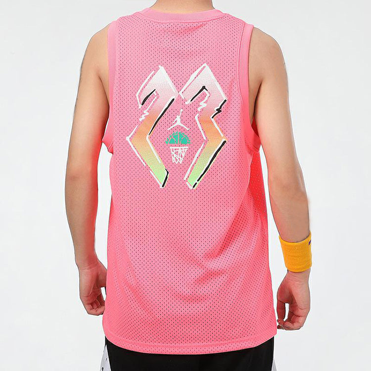 Air Jordan Casual Sports Sleeveless Training Running Vest Pink Red CZ4860-675