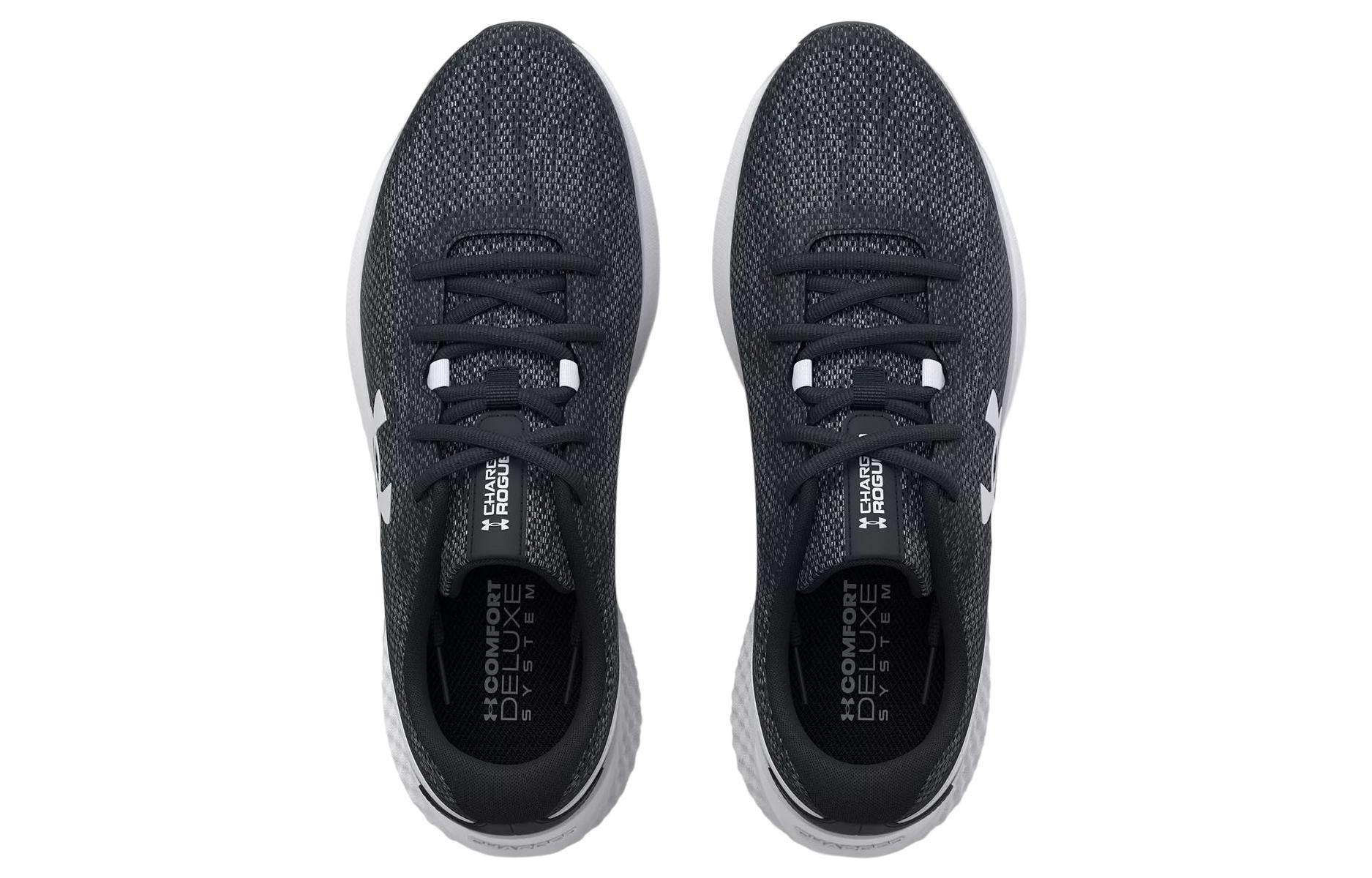 (WMNS) Under Armour Charged Rogue 3 Knit 'Black White' 3026147-001