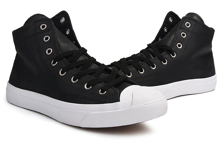 Converse Jack Purcell Hi Leather 'Black White' 157707C