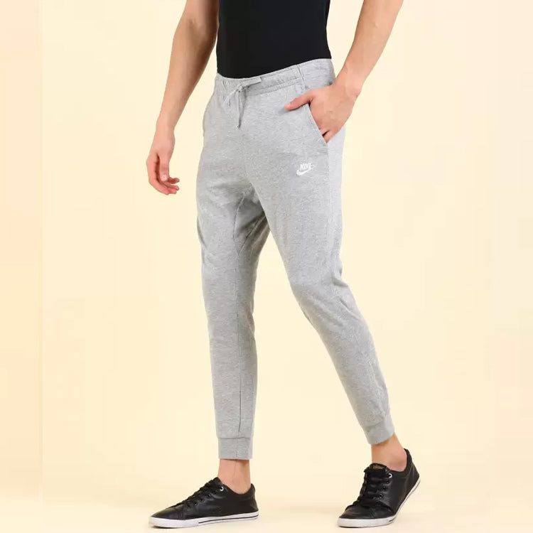 Men's Nike Solid Color Brand Logo Alphabet Printing Lacing Knit Casual Pants/Trousers Gray 804462-063