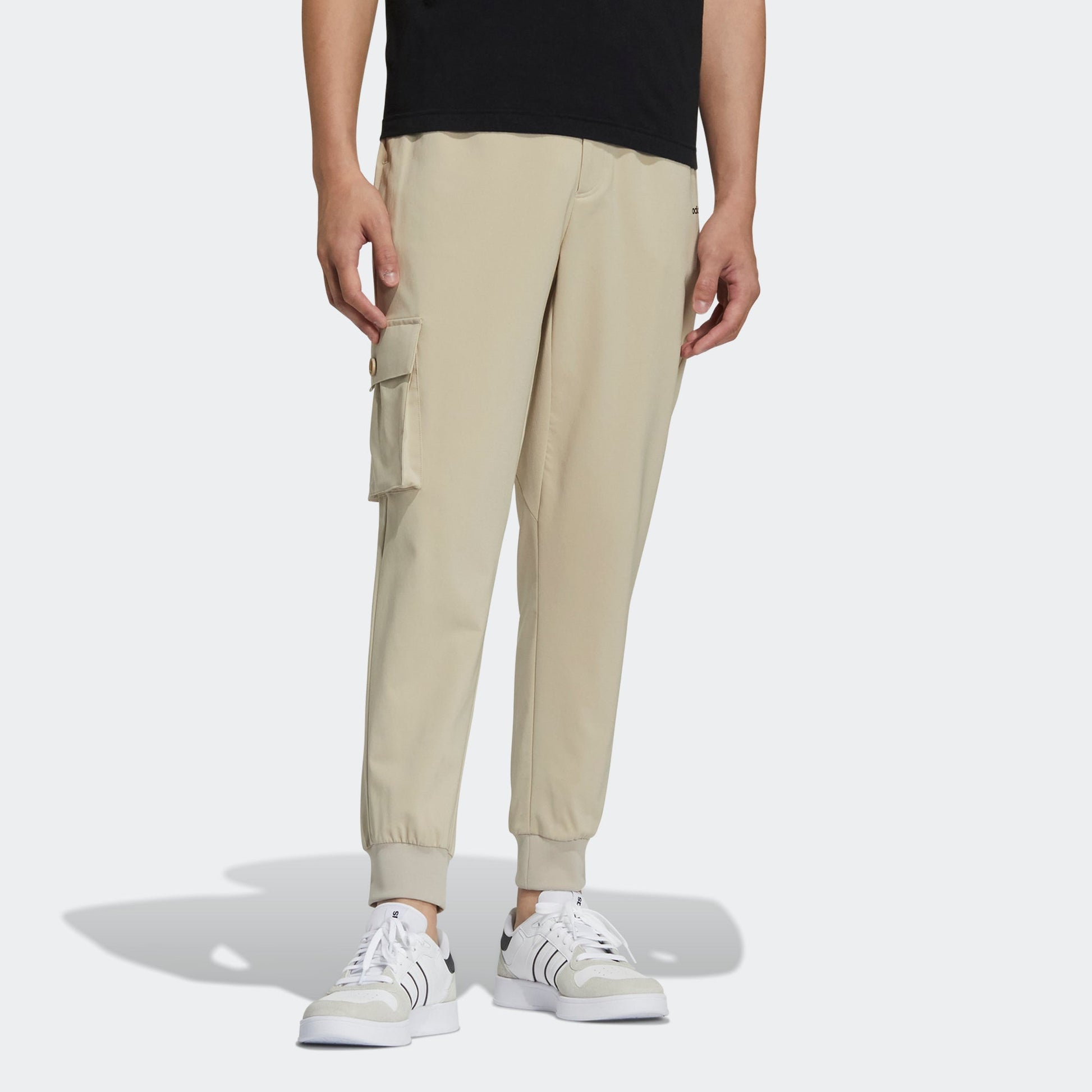 adidas neo M Ssjan Carg Tp Casual Sports Bundle Feet Woven Long Pants Khaki GP4846