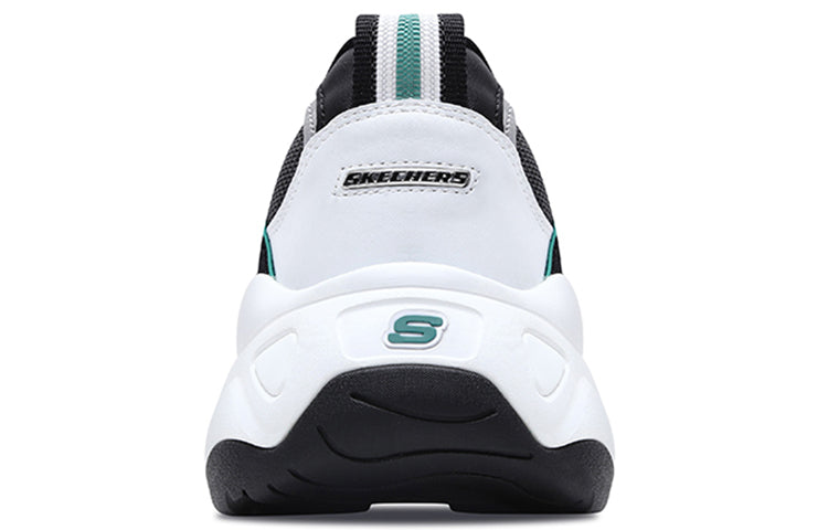 (WMNS) Skechers D'lites 3.0 GS Black/White/Green 12955-WGRN