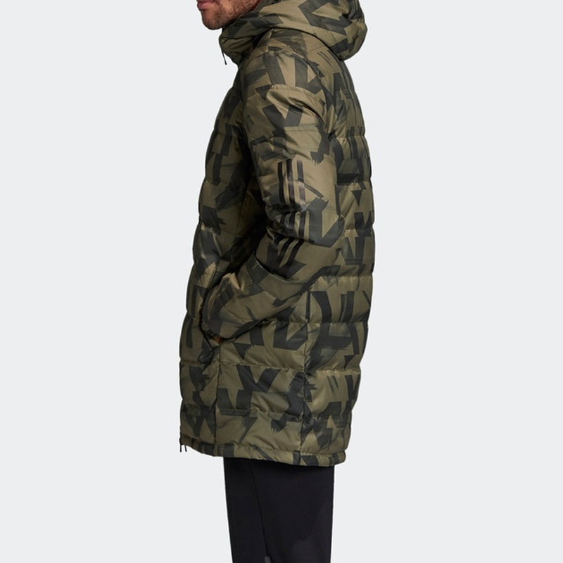adidas Outdoor mid-length Down Jacket Brown FR6635