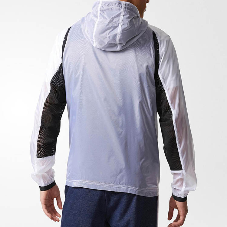 Men's adidas neo Thin Windbreaker Jacket White CD3398