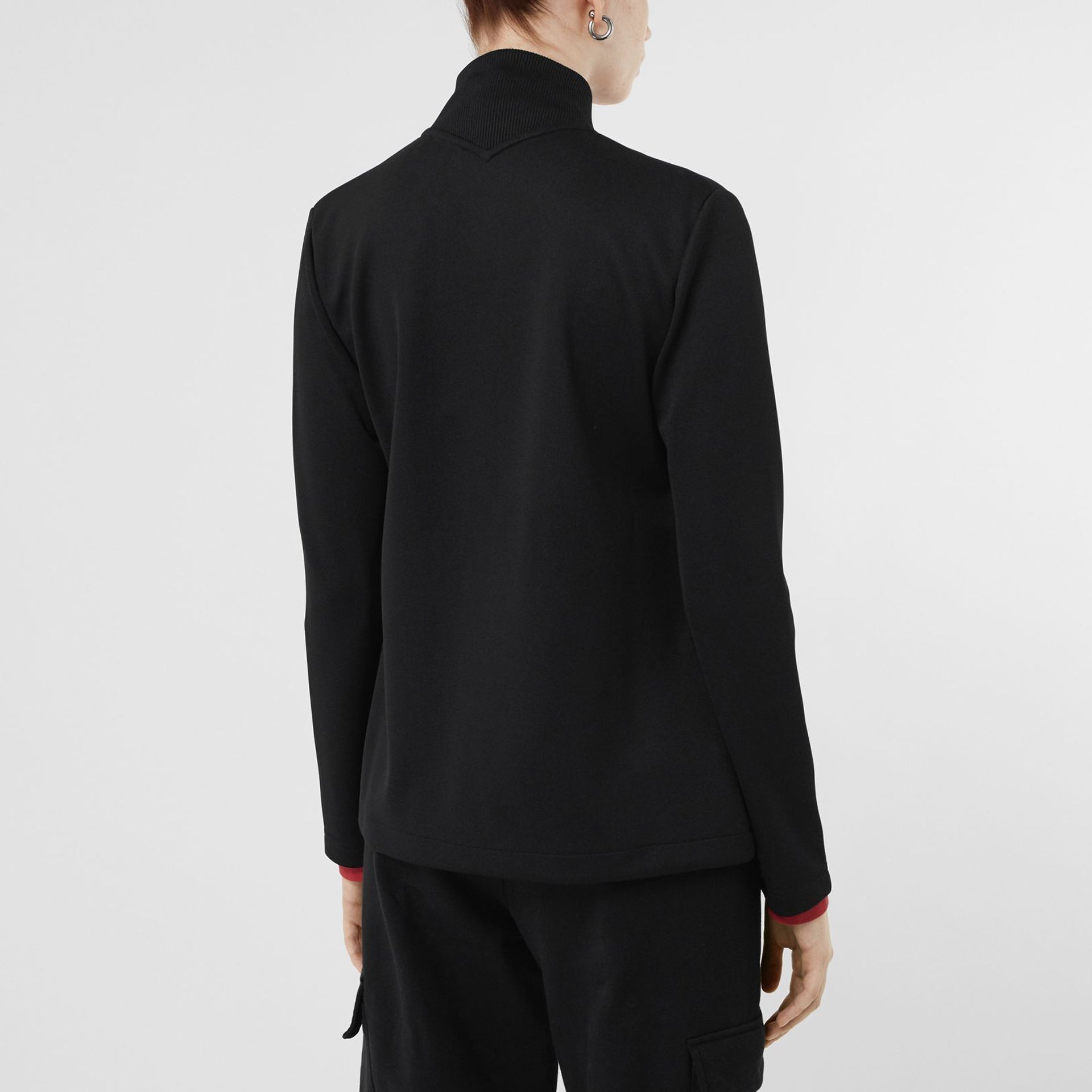 Burberry Micro Mark Sports Zipper Long Sleeves Jacket Black 80077181