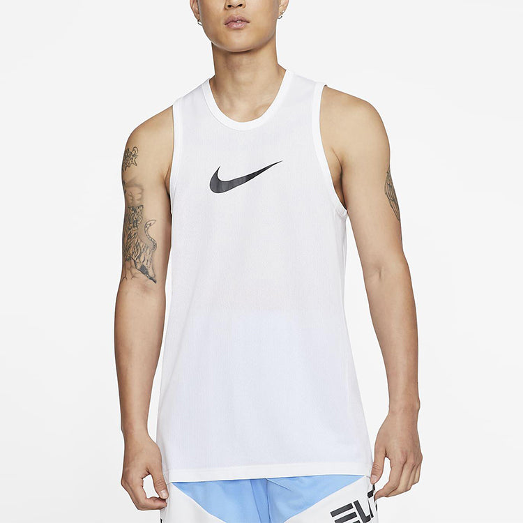 Nike Contrasting Colors Logo Printing Sports Vest White BV9387-100