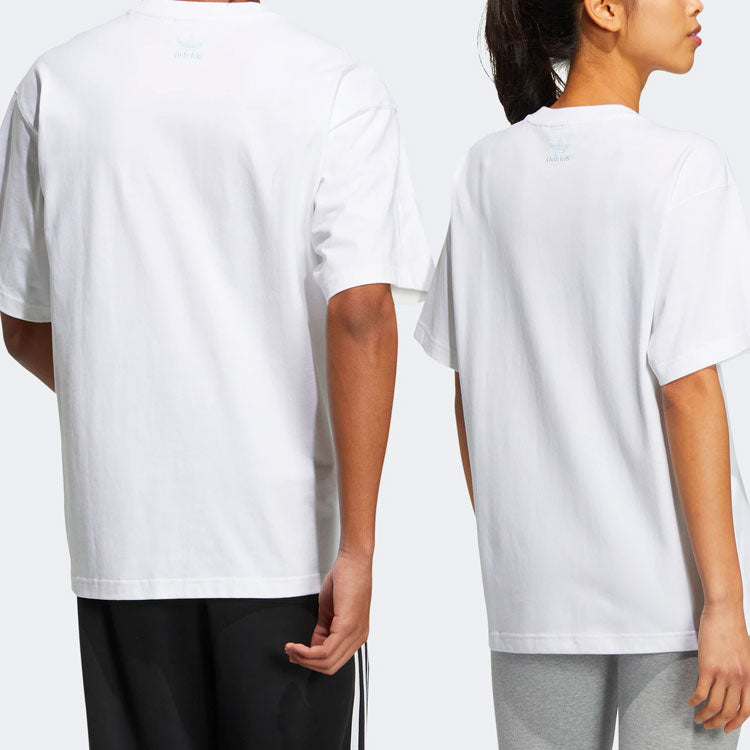 adidas originals SS22 Y2K Tee 1 Alphabet Logo Casual Sports Short Sleeve Unisex White HM7998