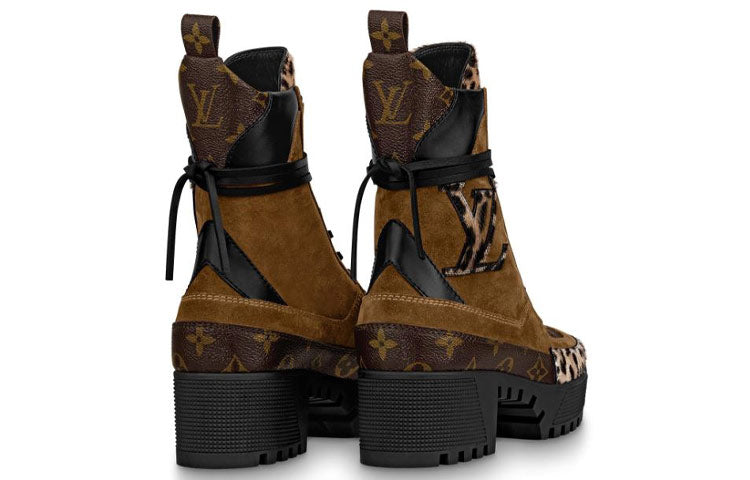 (WMNS) LOUIS VUITTON Laureate boots 'Brown yellow' 1A5NO9