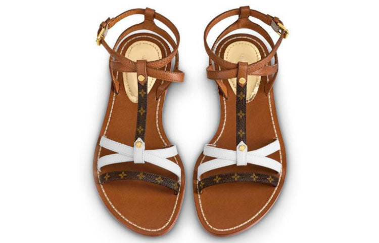 (WMNS)  LOUIS VUITTON shoes Sports sandals 'Brown White' 1A65VQ