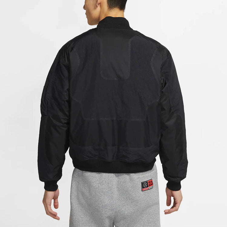 Air Jordan 23 Engineered Numeric Pattern Baseball Collar Long Sleeves Jacket Black CV2787-010