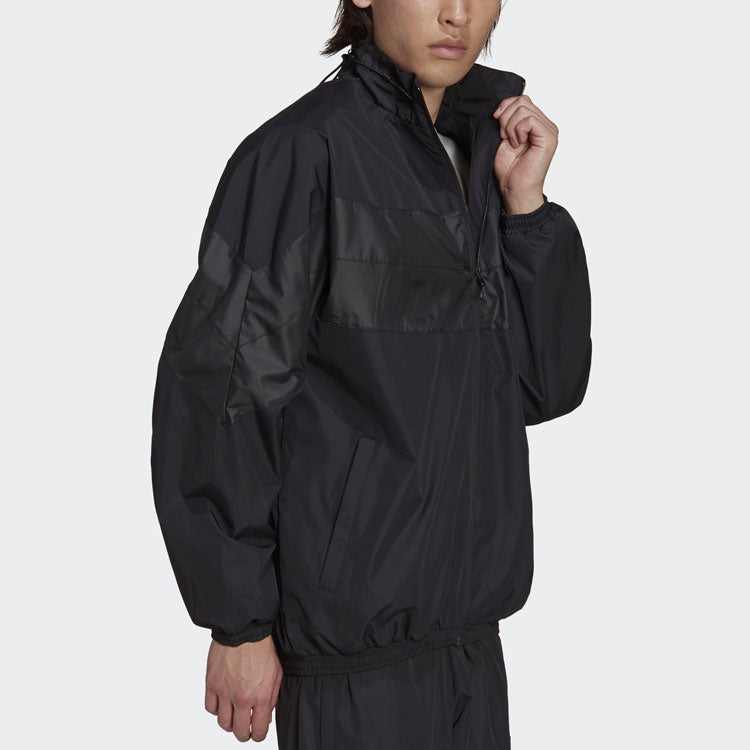adidas originals R.y.v. Tt Q4 Splicing Athleisure Casual Sports Jacket Black H11477
