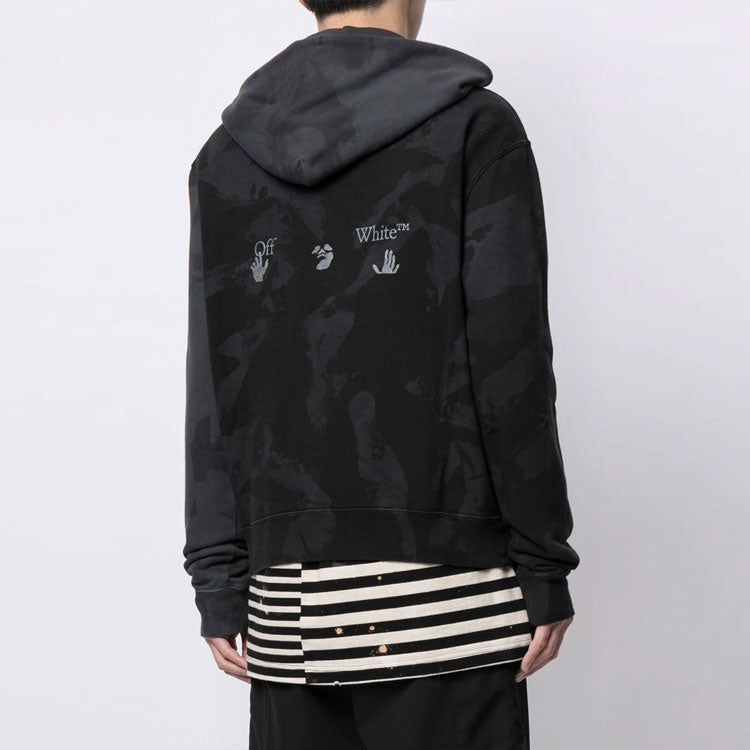 Off-White FW21 Tie Dye Alphabet Pattern Version Black OMBB034R21FLE0071009
