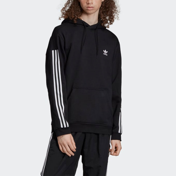 adidas originals Lock Up Fleece Lined Casual Sports Pullover Black ED6124