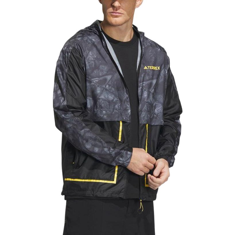 adidas National Geographic WIND.RDY Jacket 'Black Grey Yellow' HY4691