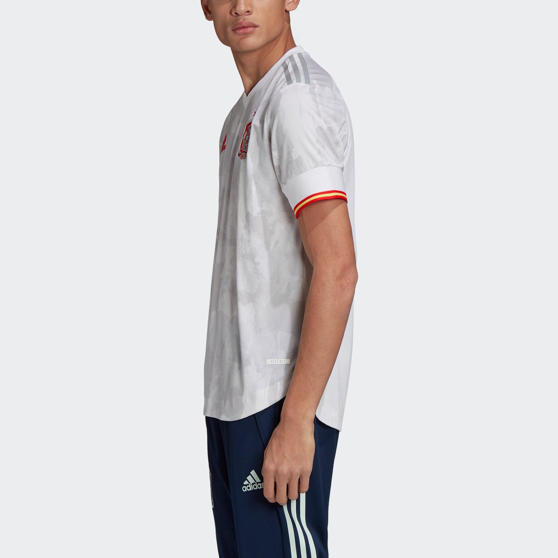 adidas Fef A Jsy Spanish national team Away AU Player Edition Sports Short Sleeve Soccer/Football Jersey White FI6239