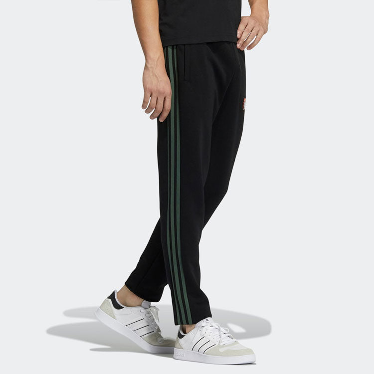 adidas M Ssfv5 Lw Tp Graffiti Printing Stripe Knit Sports Pants Black GP4835