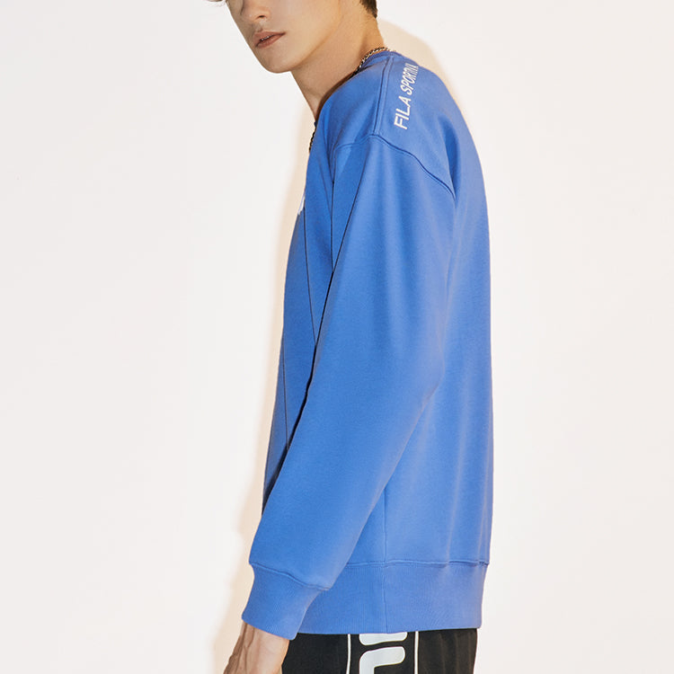 FILA FUSION Alphabet Logo Printing Sports Pullover Unisex Blue T11U038205A-BU