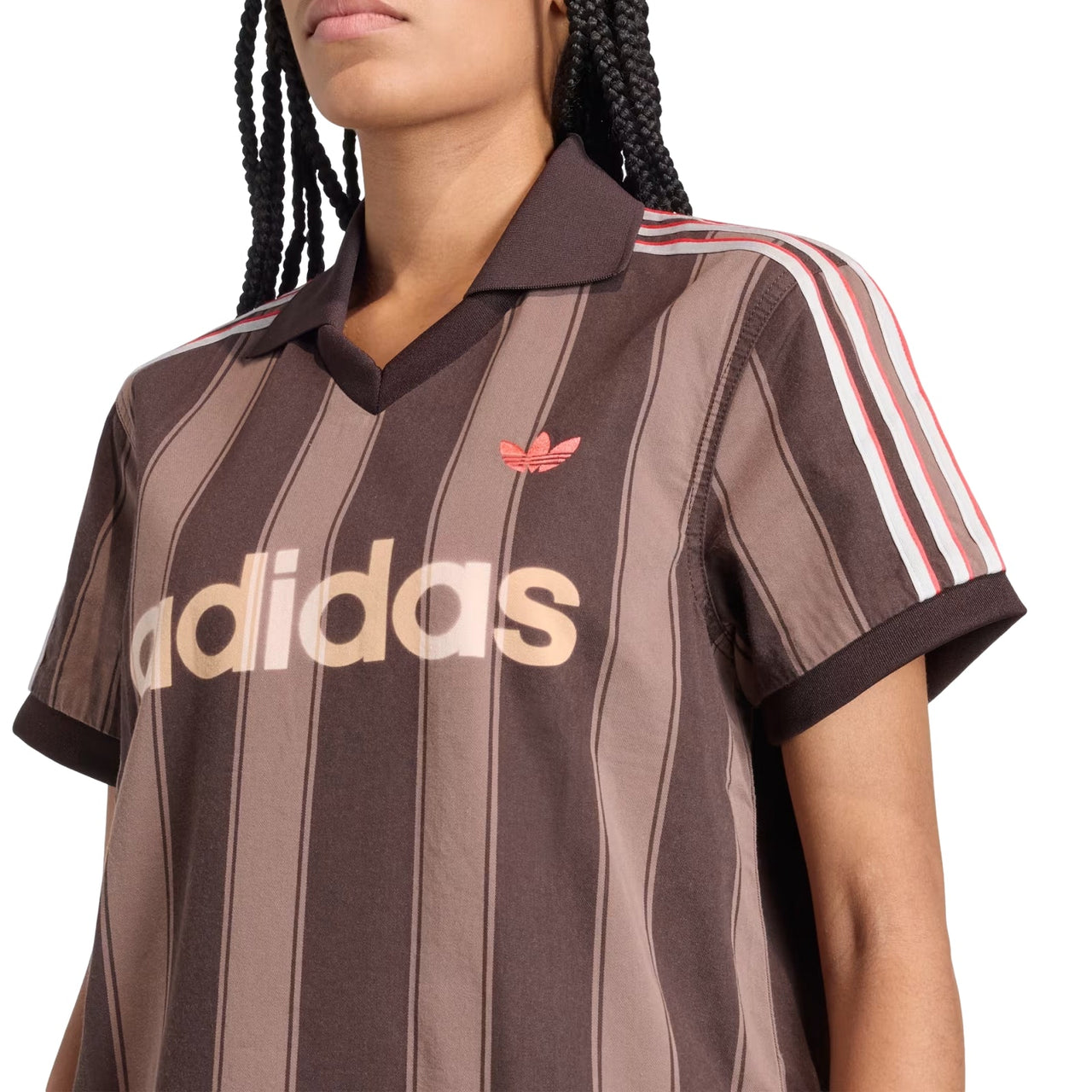 (WMNS) adidas Twill Football Jersey Asia Sizing 'Aurora Coffee' KD5450