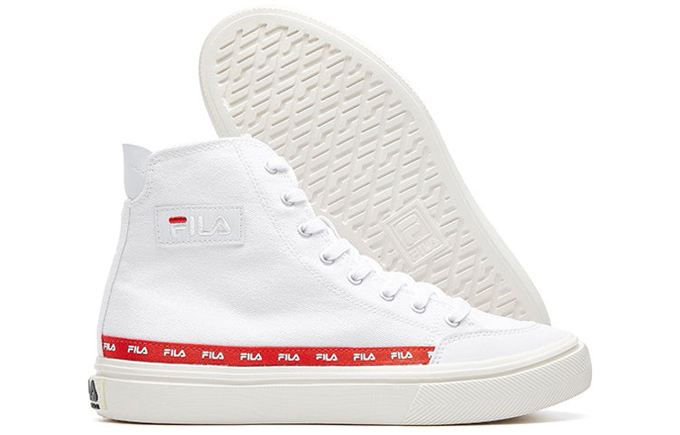 (WMNS) FILA Strada High-Top Canvas Shoe White/Red F12W034412FWT