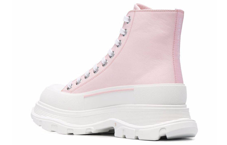 (WMNS) Alexander McQueen Leather Ankle Boots 'Pink White' 633900WHZ625805