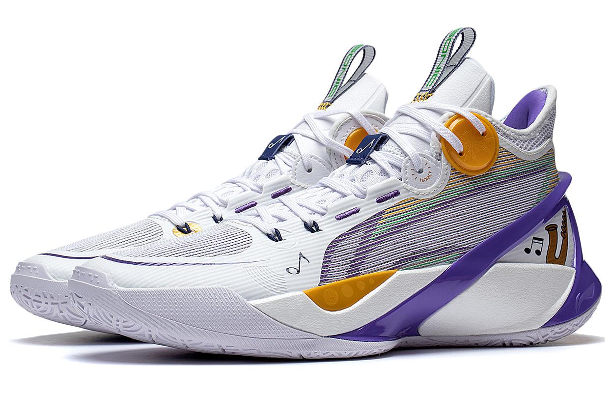 Li-Ning Sonic 10 Ultra Mid 'White Purple Yellow' ABAS145-4